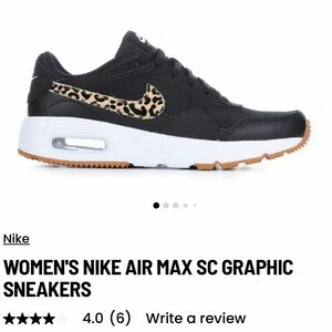 Nike Women's Air Max SC Graphic Sneakers - Black, White, and Tan